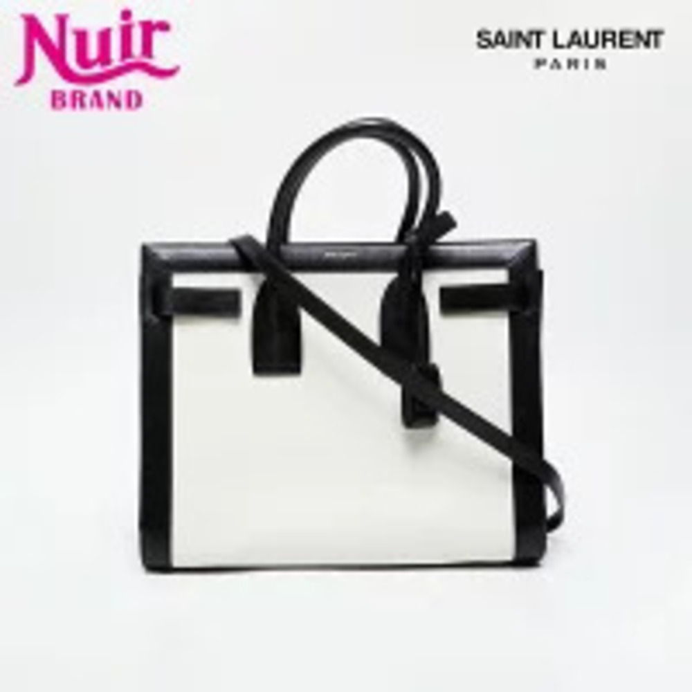 Yves Saint Laurent Sac de Jour Leather Handbag White